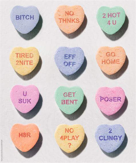 dirty valentine candy hearts|Mean Candy Conversation Hearts .